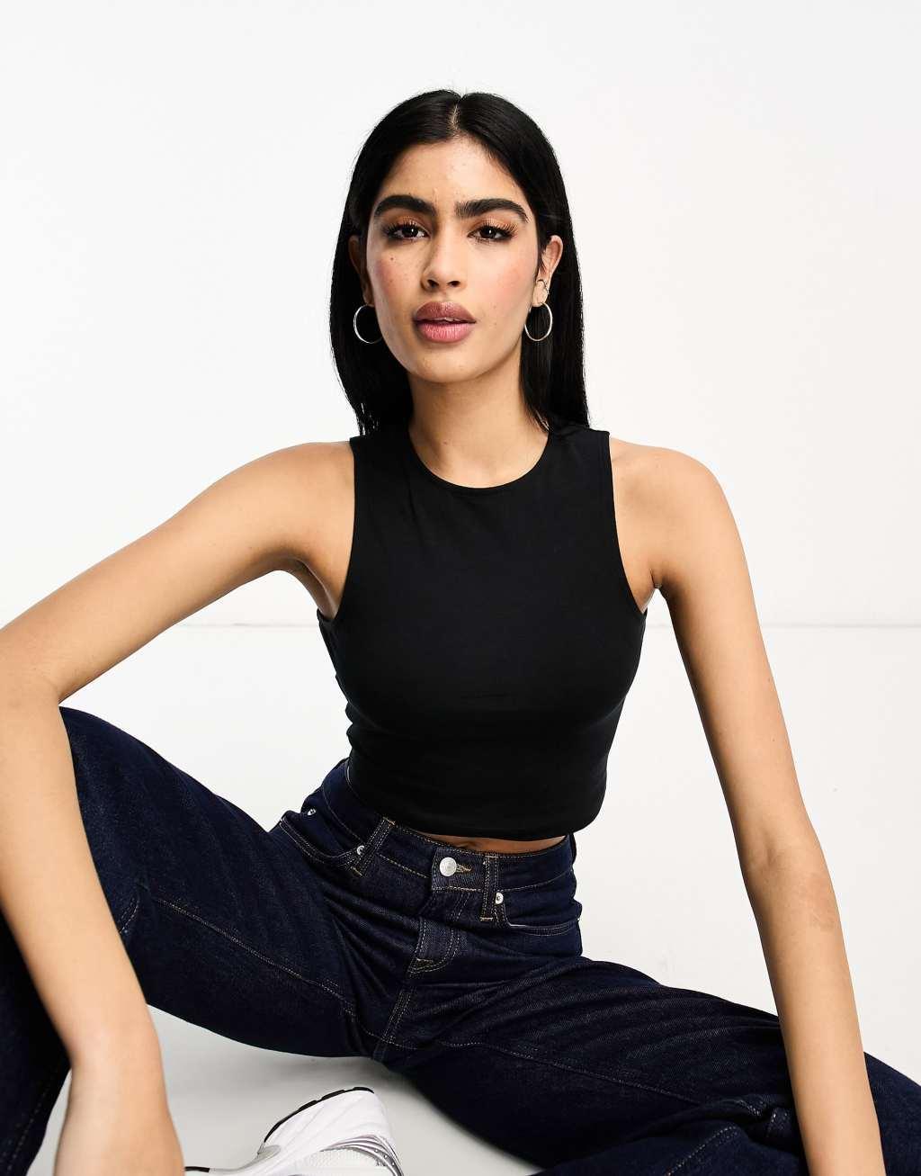 ASOS DESIGN high neck super crop tank Product Image