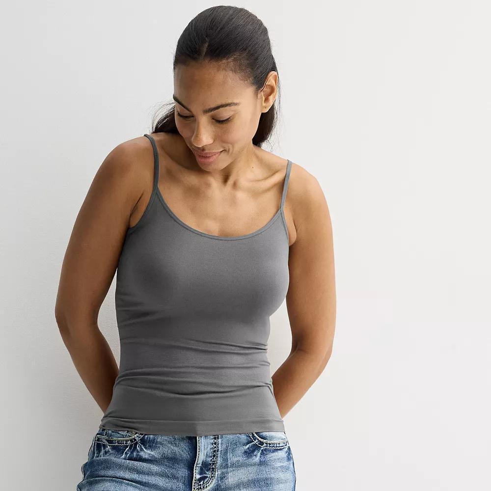 Women's Apt. 9® Seamless Camisole, Size: XL, Gray Haze Product Image