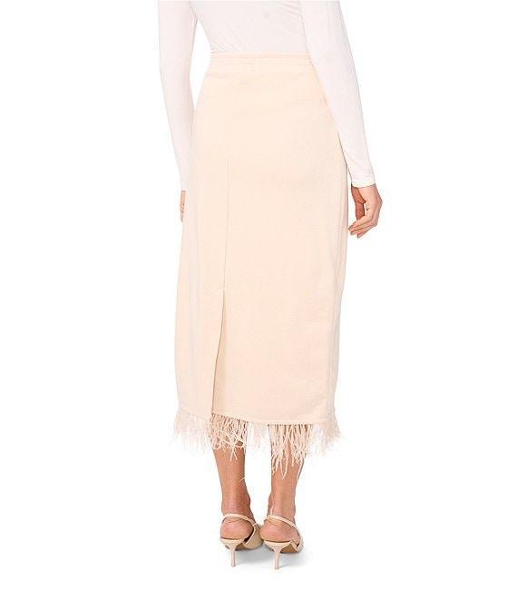 Vince Camuto Feather Trim A-Line Skirt Product Image