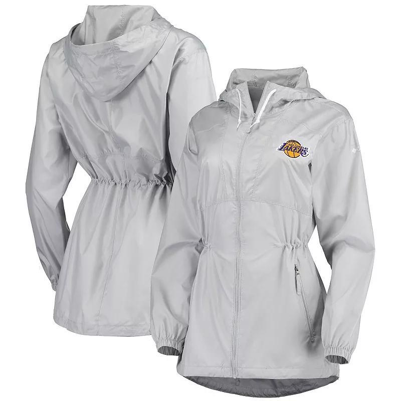 Womens Columbia Gray Los Angeles Lakers Flashback Full-Zip Jacket Product Image