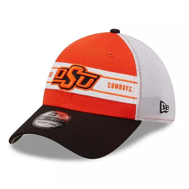 Mens New Era /Black Oklahoma State Cowboys Banded 39THIRTY Flex Hat Product Image