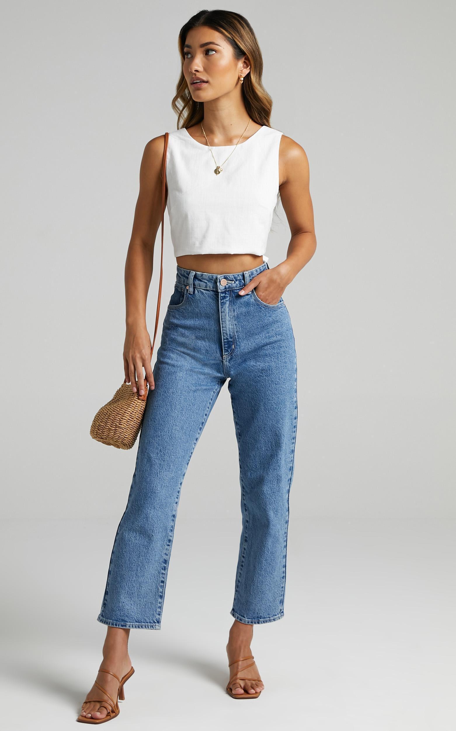 Loxley Top - Tie Up Top in White Product Image