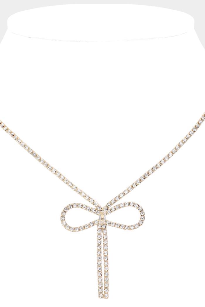 Sparkling Bow Necklace Product Image