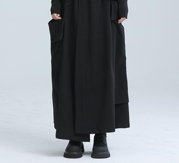 Puff-Sleeve Plain Asymmetrical Pullover Product Image