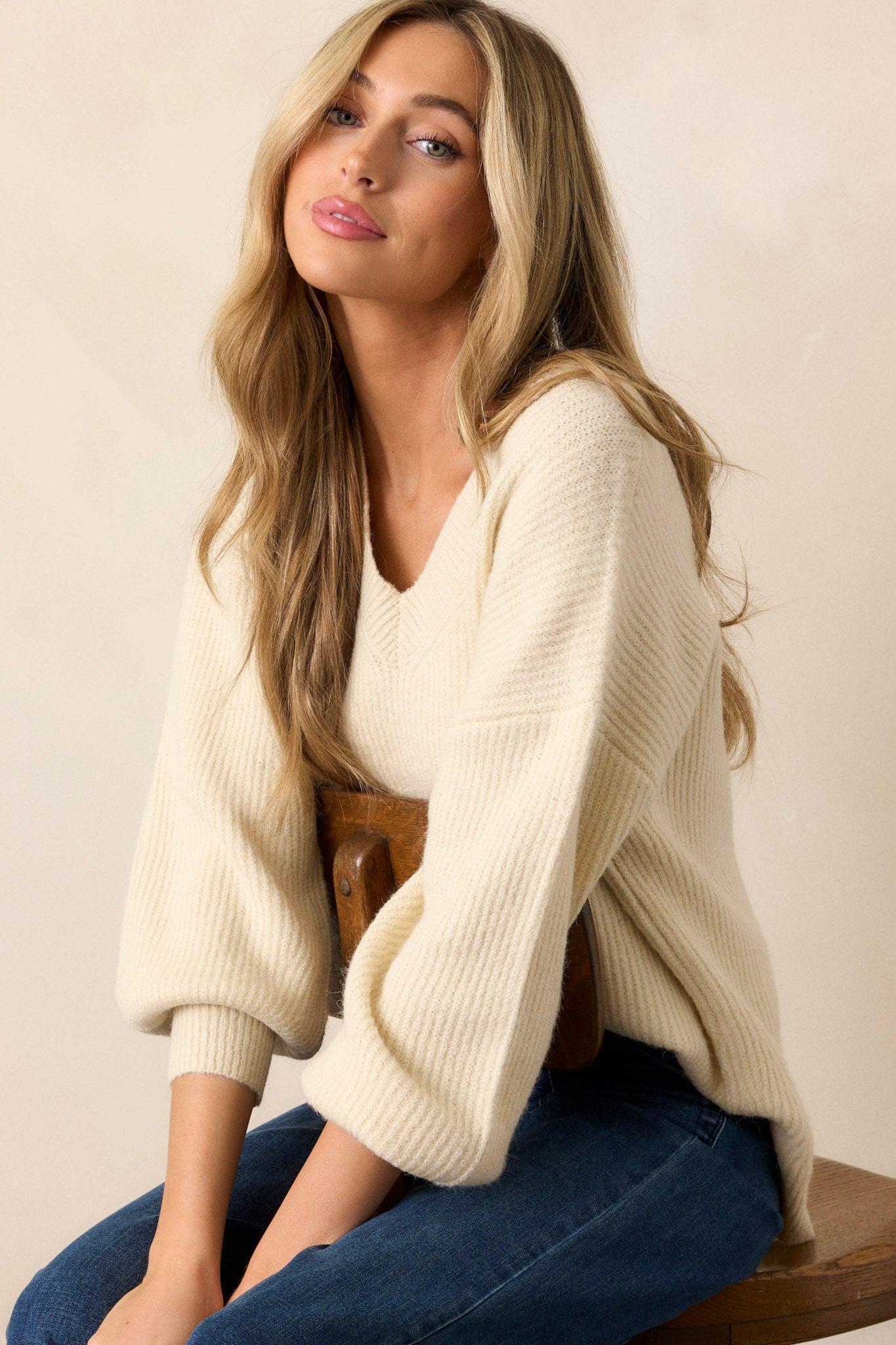 You Know The Story Oatmeal Sweater Product Image