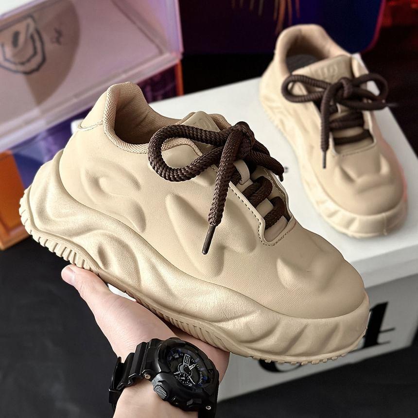 Lace-Up Platform Sneakers Product Image