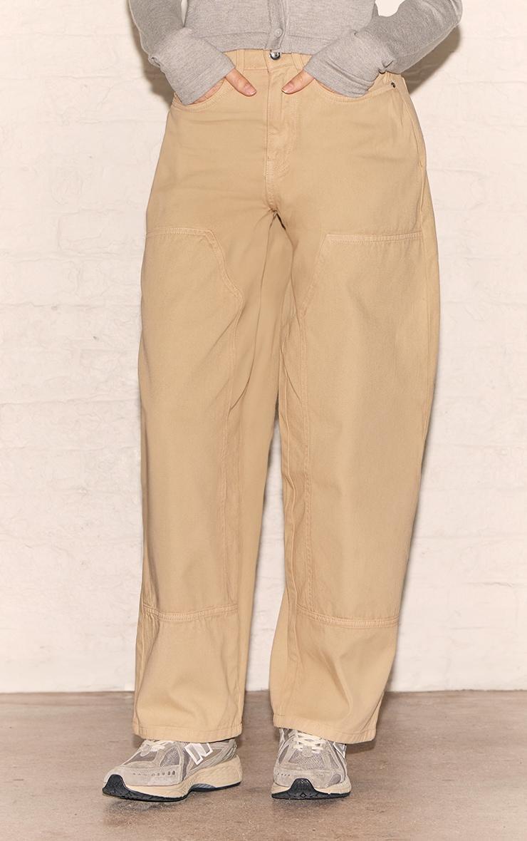  Sand Carpenter Seam Detail Jeans Product Image