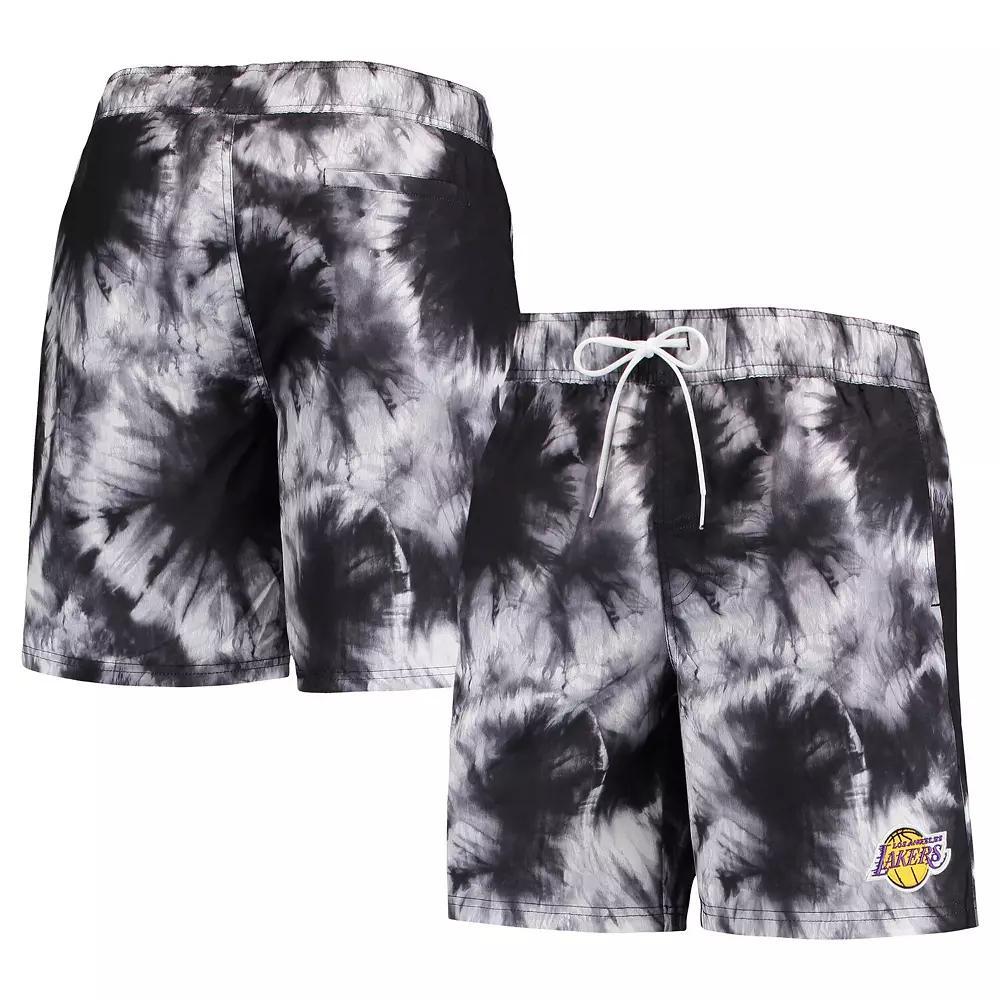 Men's G-III Sports by Carl Banks Black Los Angeles Lakers Splash Volley Swim Shorts, Size: Large Product Image