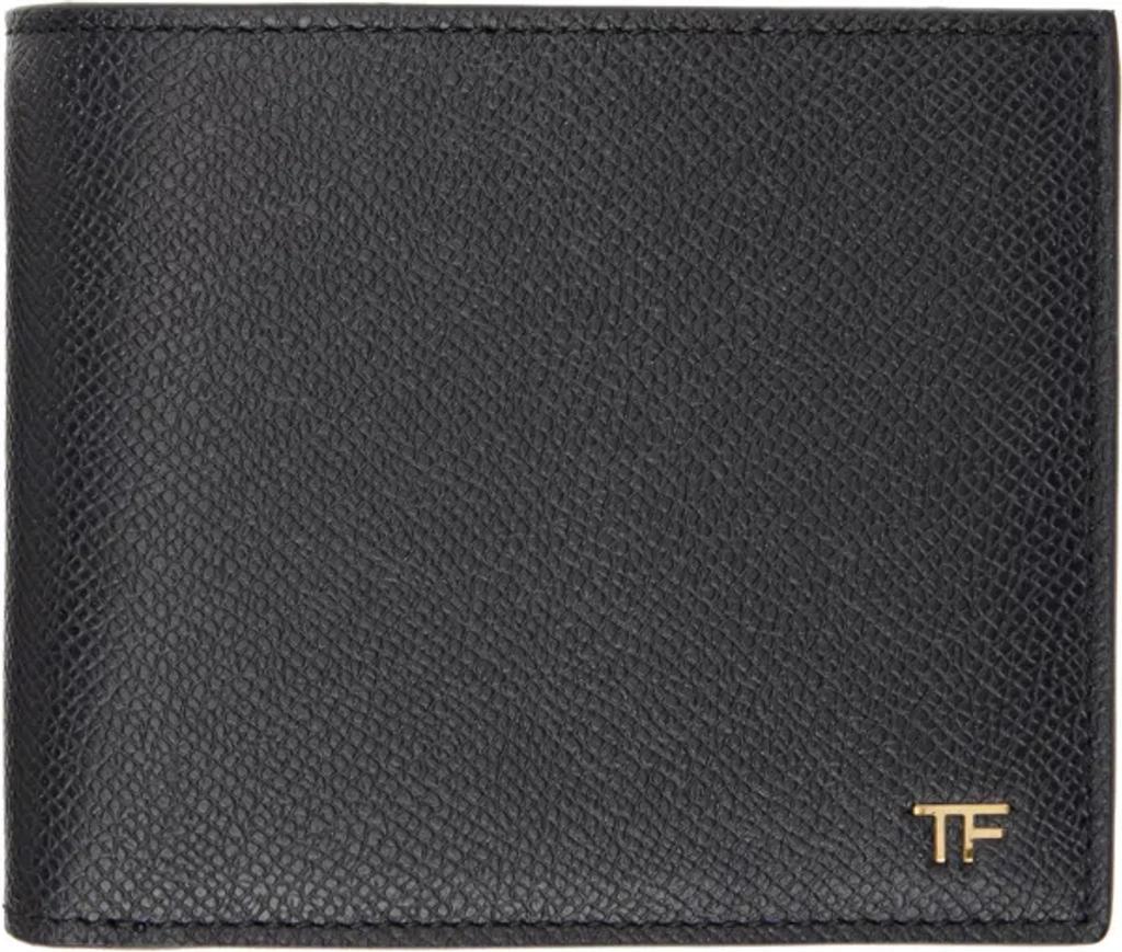 TOM FORD Black Small Grain Leather Bifold Wallet Product Image