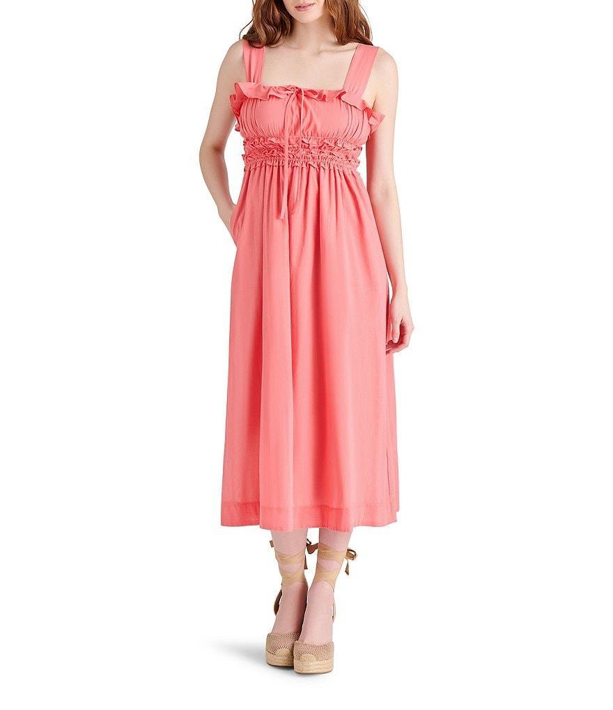Steve Madden Daria Square Neck Sleeveless Midi Dress Product Image