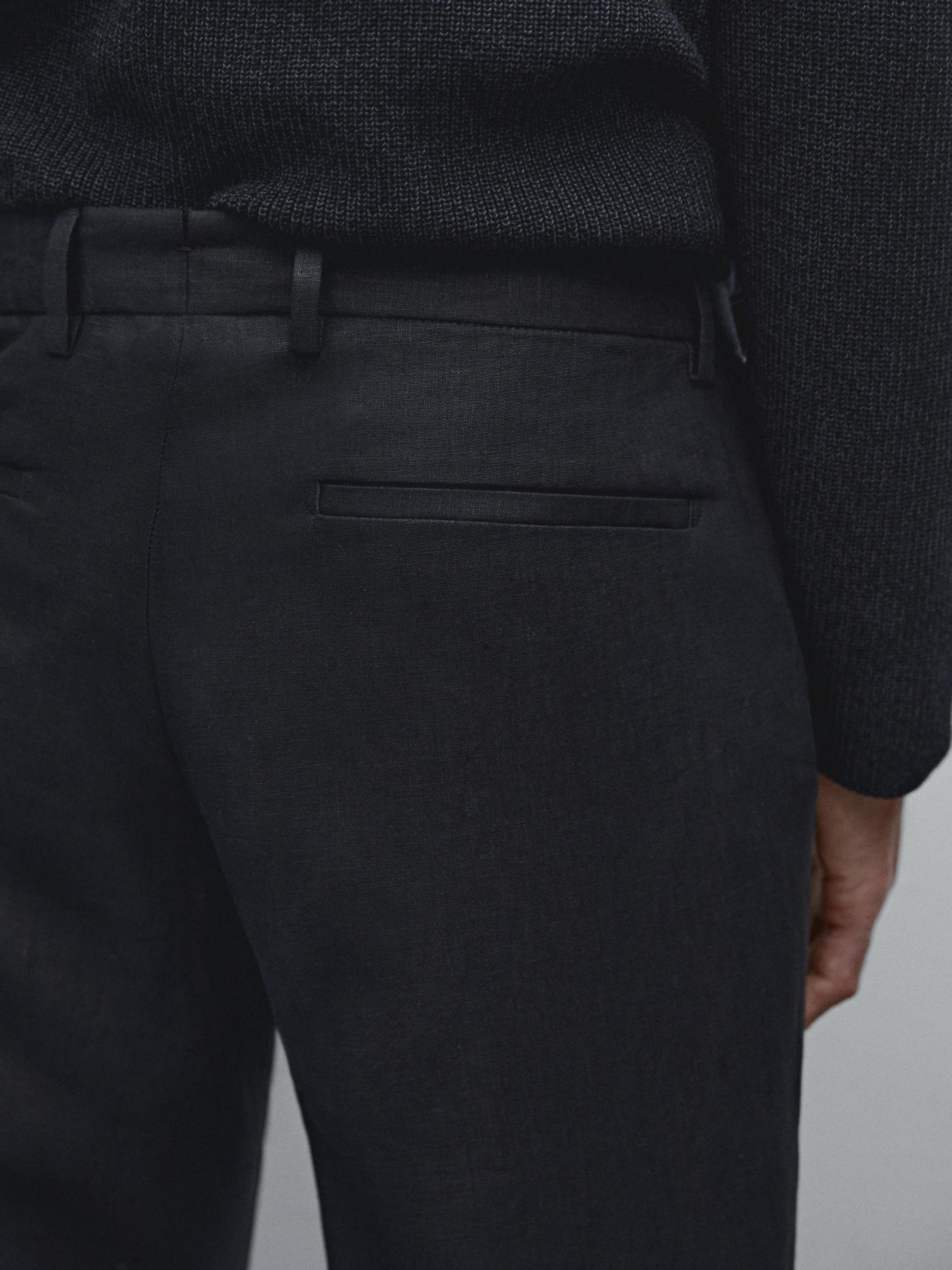 100% linen suit trousers Product Image