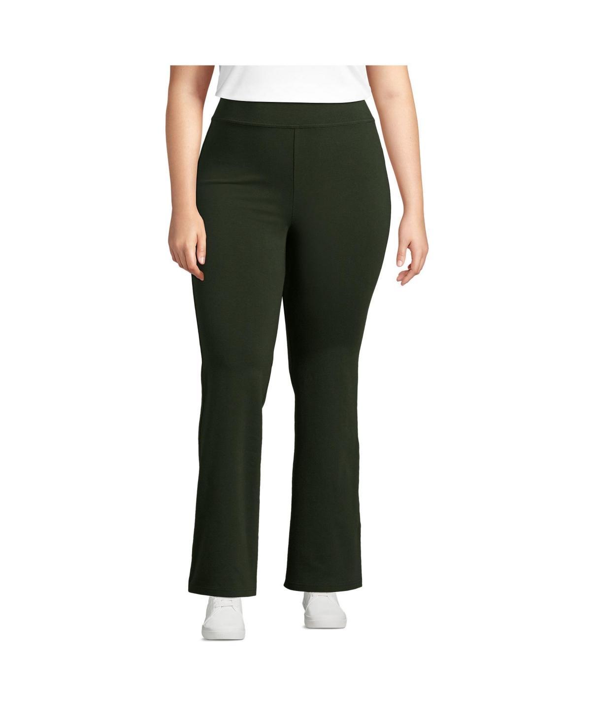 Plus Size Lands End Starfish High-Rise Flare Pants, Womens Grey Heather Product Image