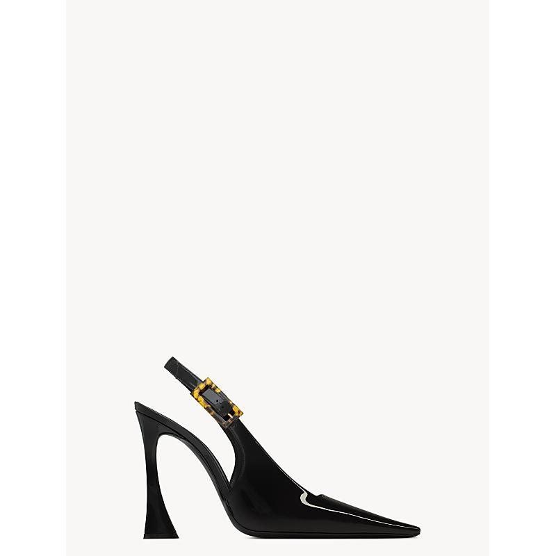 Saint Laurent Womens Dune Slingback Pumps In Patent Leather Product Image