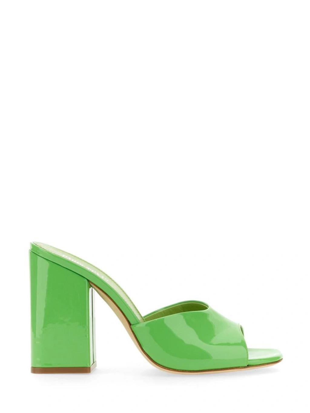 Anja Open-toe 105mm Mules In Green Product Image