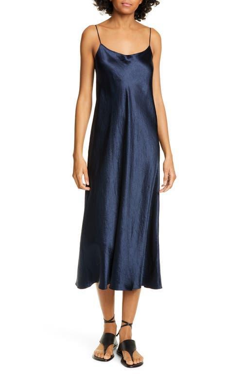 Satin Midi Slip Dress Product Image