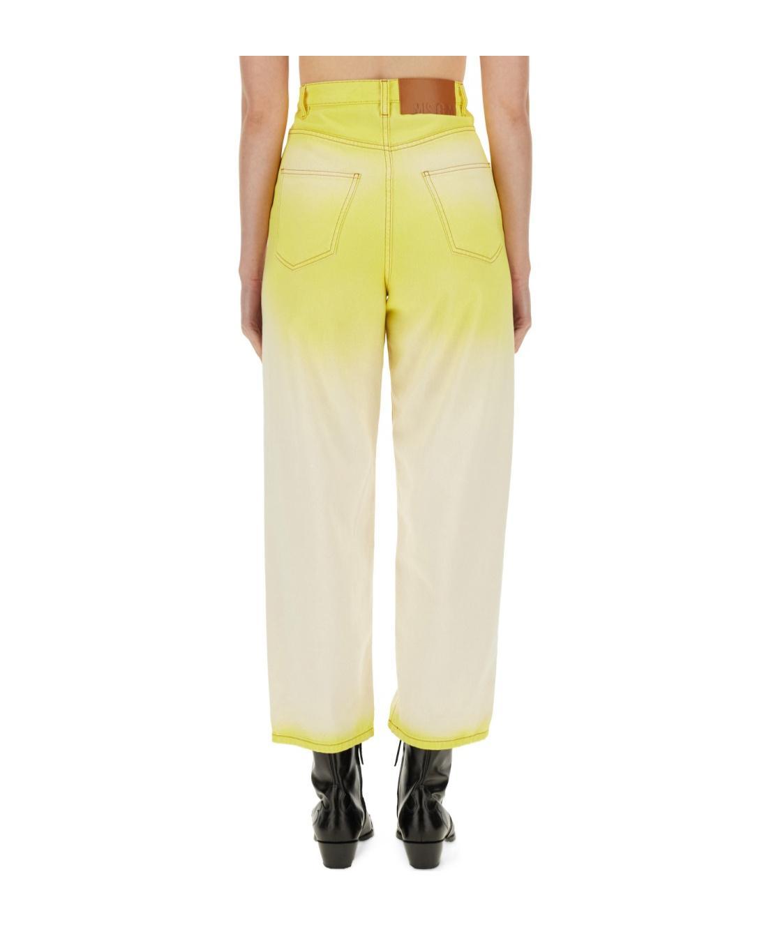 MSGM Cotton Jeans In Yellow Product Image