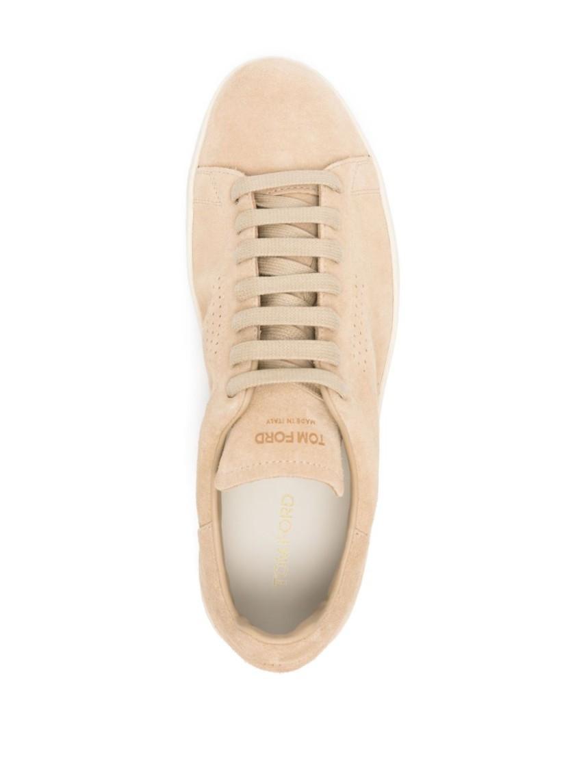 TOM FORD Sand Beige Suede Sneakers In Neutrals Product Image