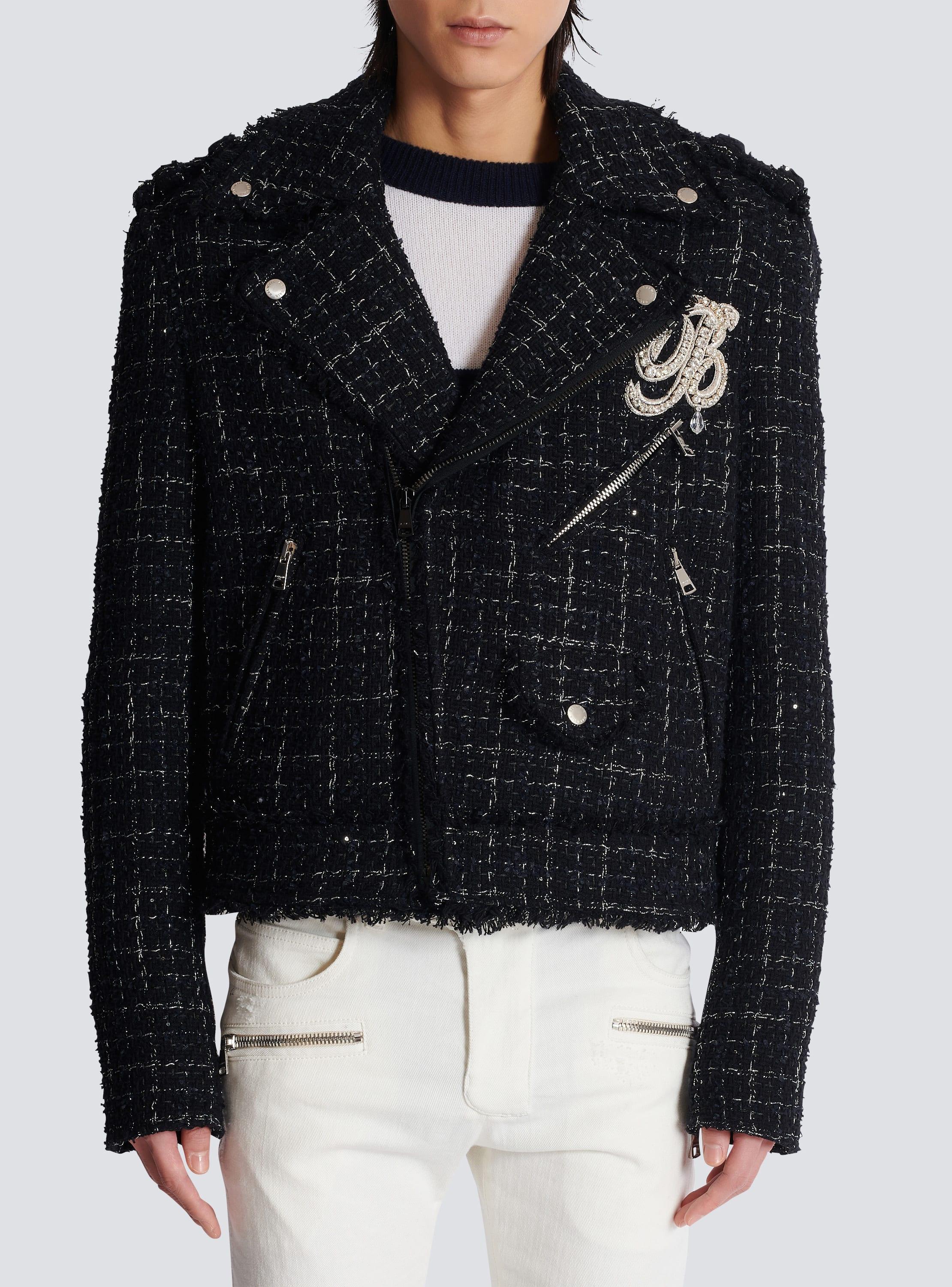 PB signature tweed biker jacket Product Image