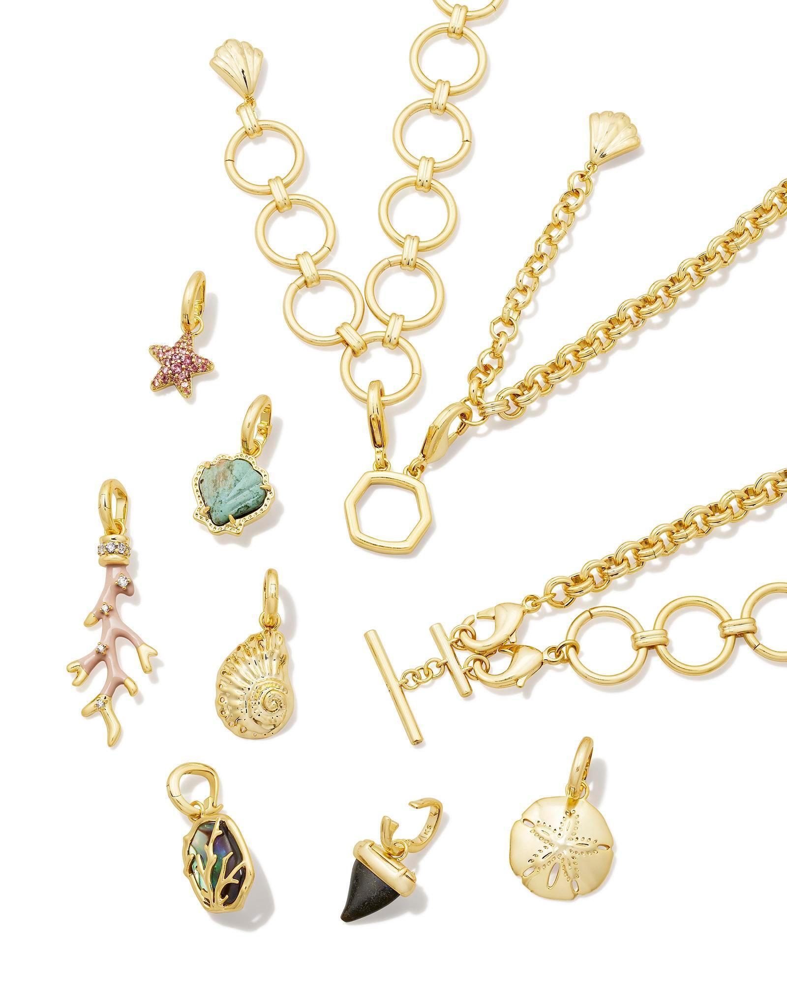 Brynne Convertible Gold Shell Charm Necklace in Multi Mix Product Image