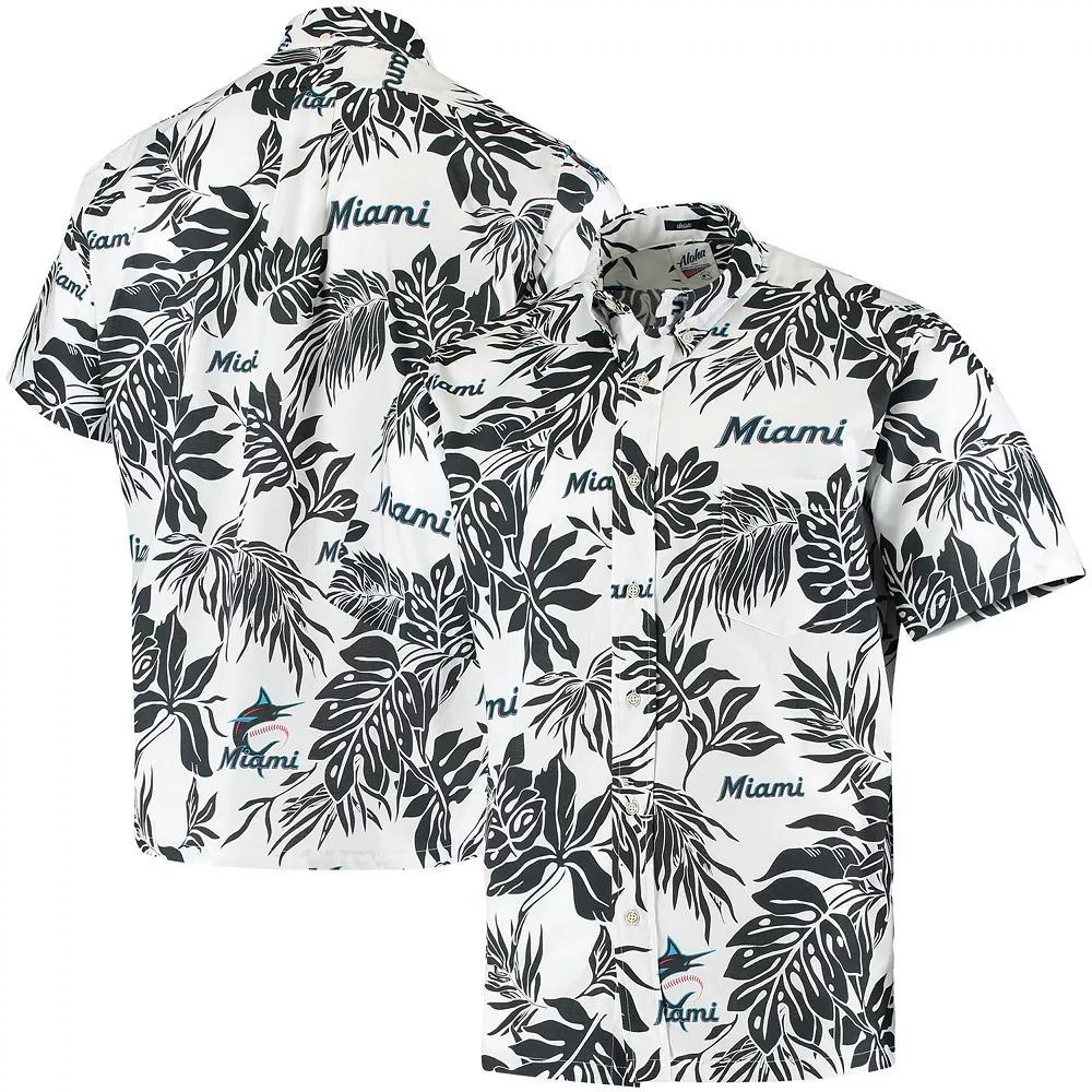 Mens Reyn Spooner Miami Marlins Aloha Button-Down Shirt Product Image