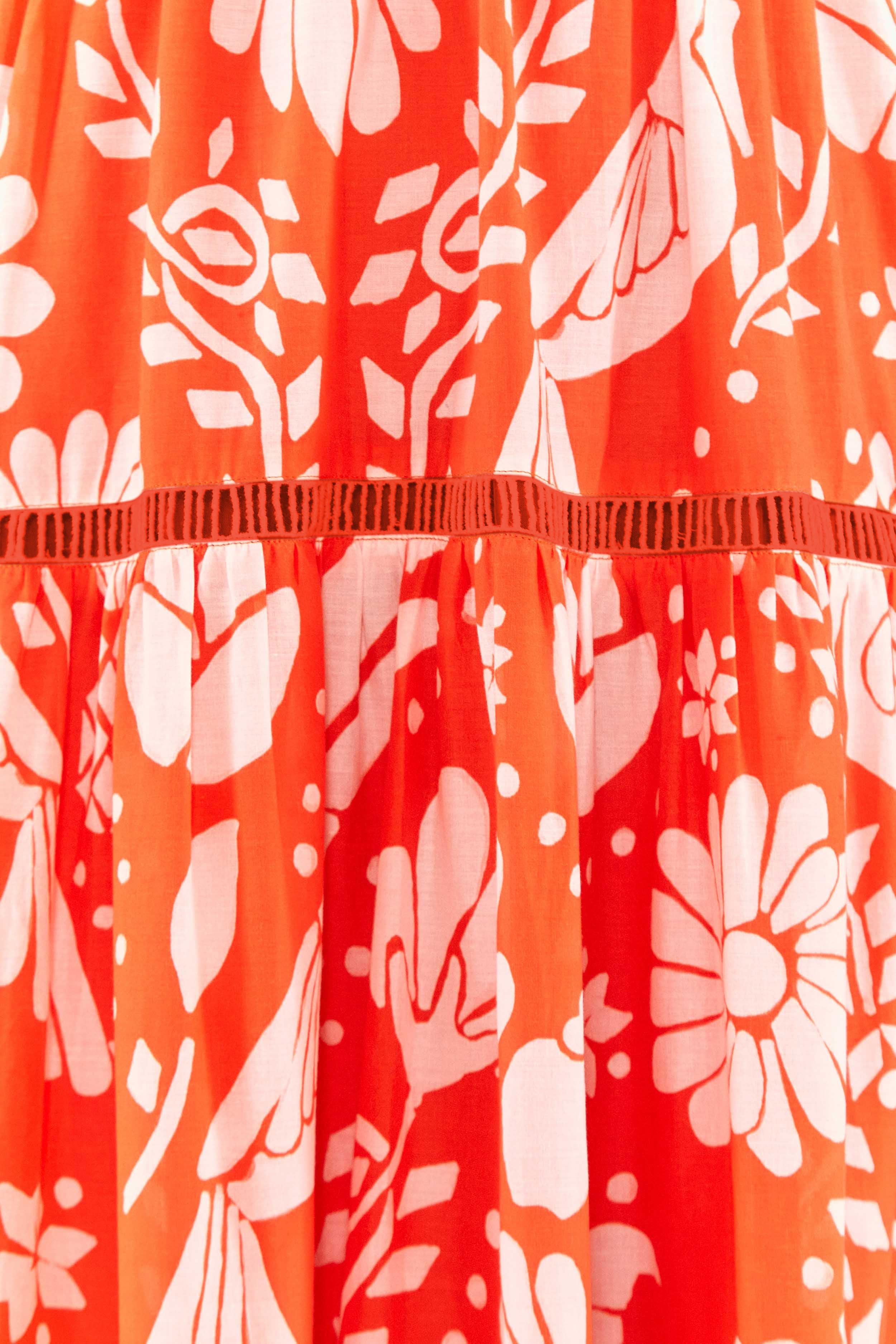 Orange Neon Jungle Maxi Dress Product Image