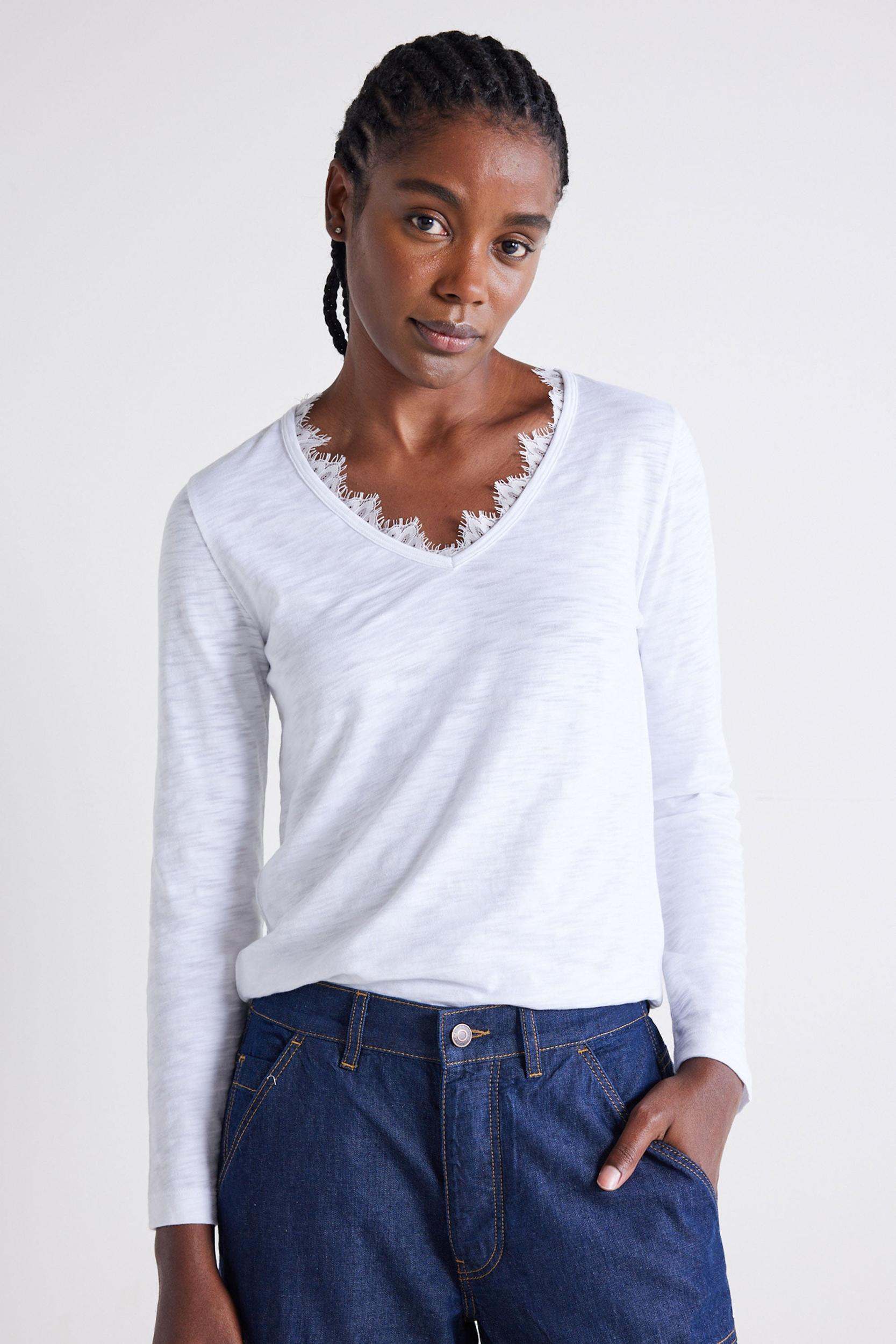 Out from Under Lace Trim Long Sleeve Product Image