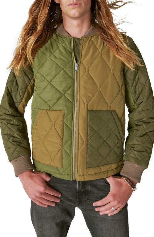 Lucky Brand Mens Patchwork Quilted Bomber Jacket Product Image