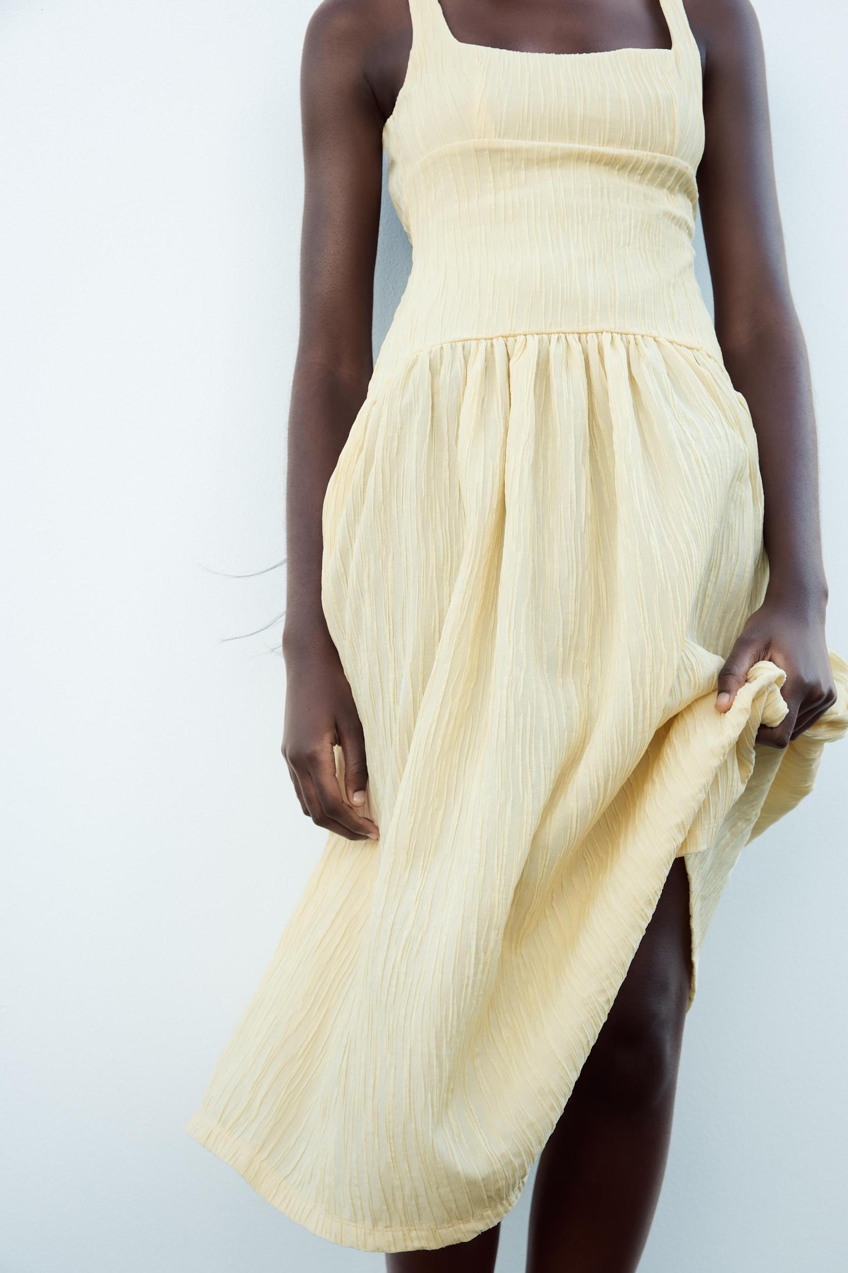 TEXTURED MIDI DRESS Product Image