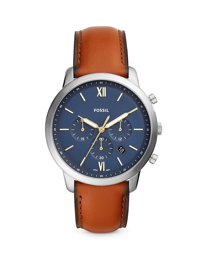 Fossil Neutra Chronograph Blue Dial Brown Leather Watch Product Image