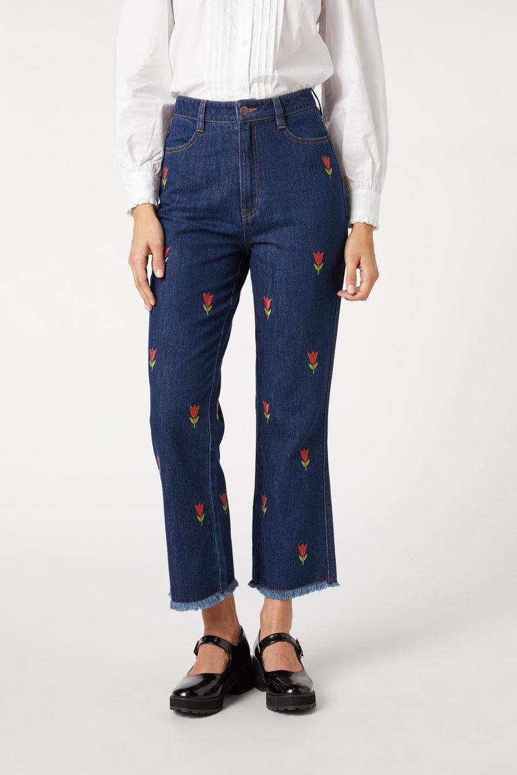 Tulip Embroidered Jean Product Image