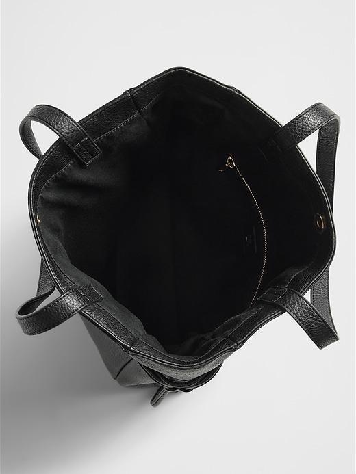Vegan Leather Drawstring Tote Product Image