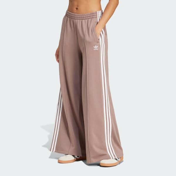 3-Stripes Loose French Terry Wide Leg Pants Product Image