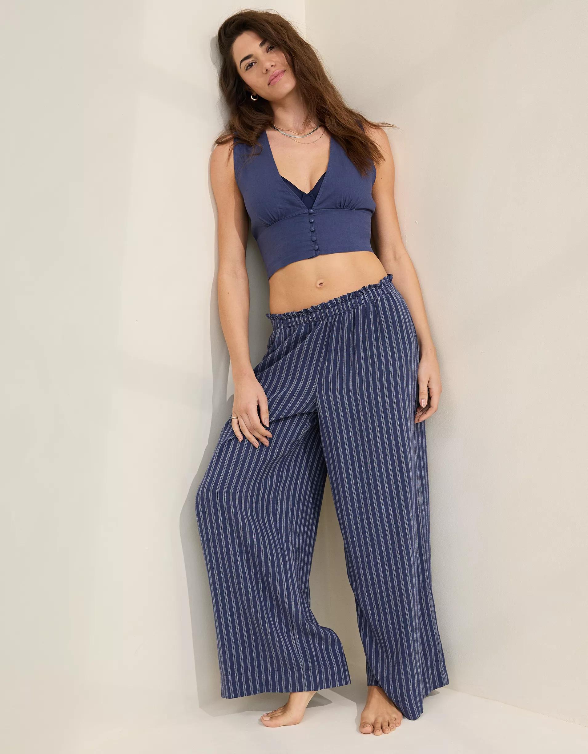 Aerie Linen Blend Trouser Product Image