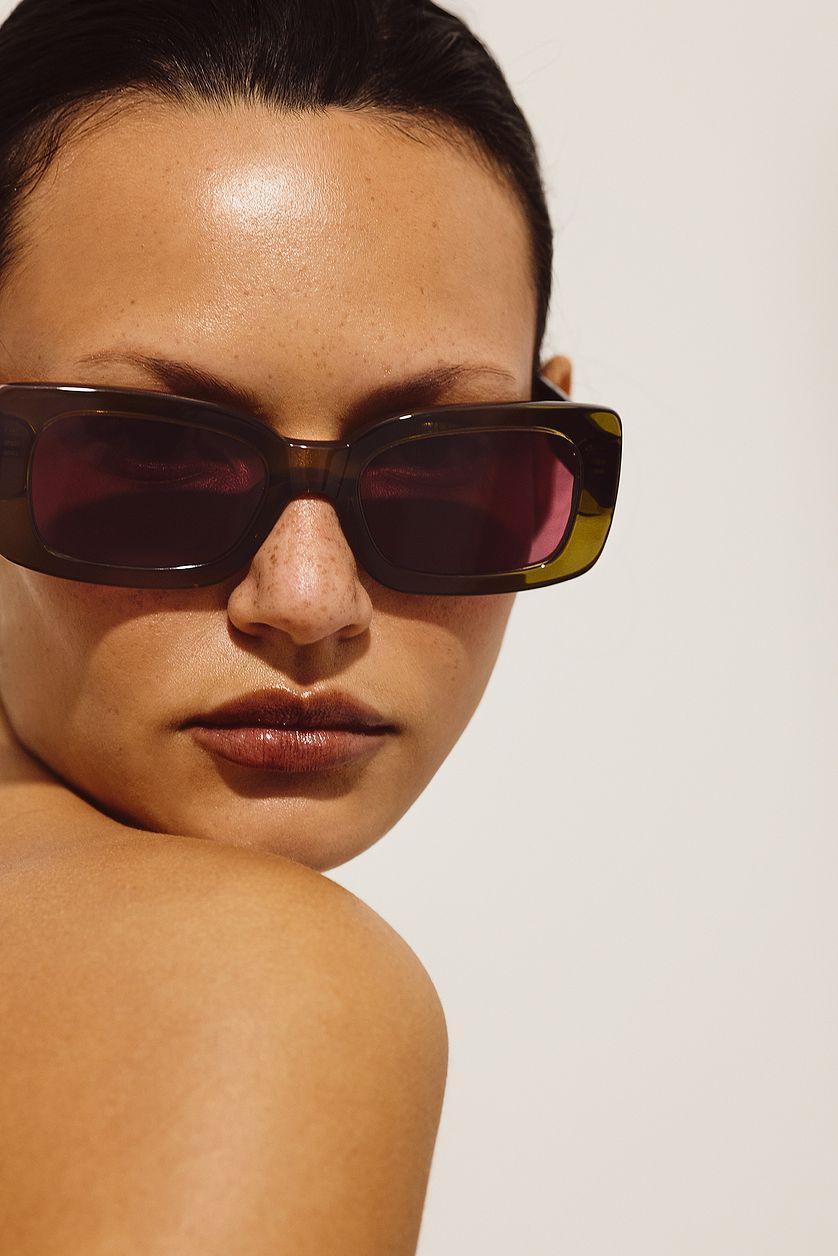Rectangular Acetate Sunglasses Product Image