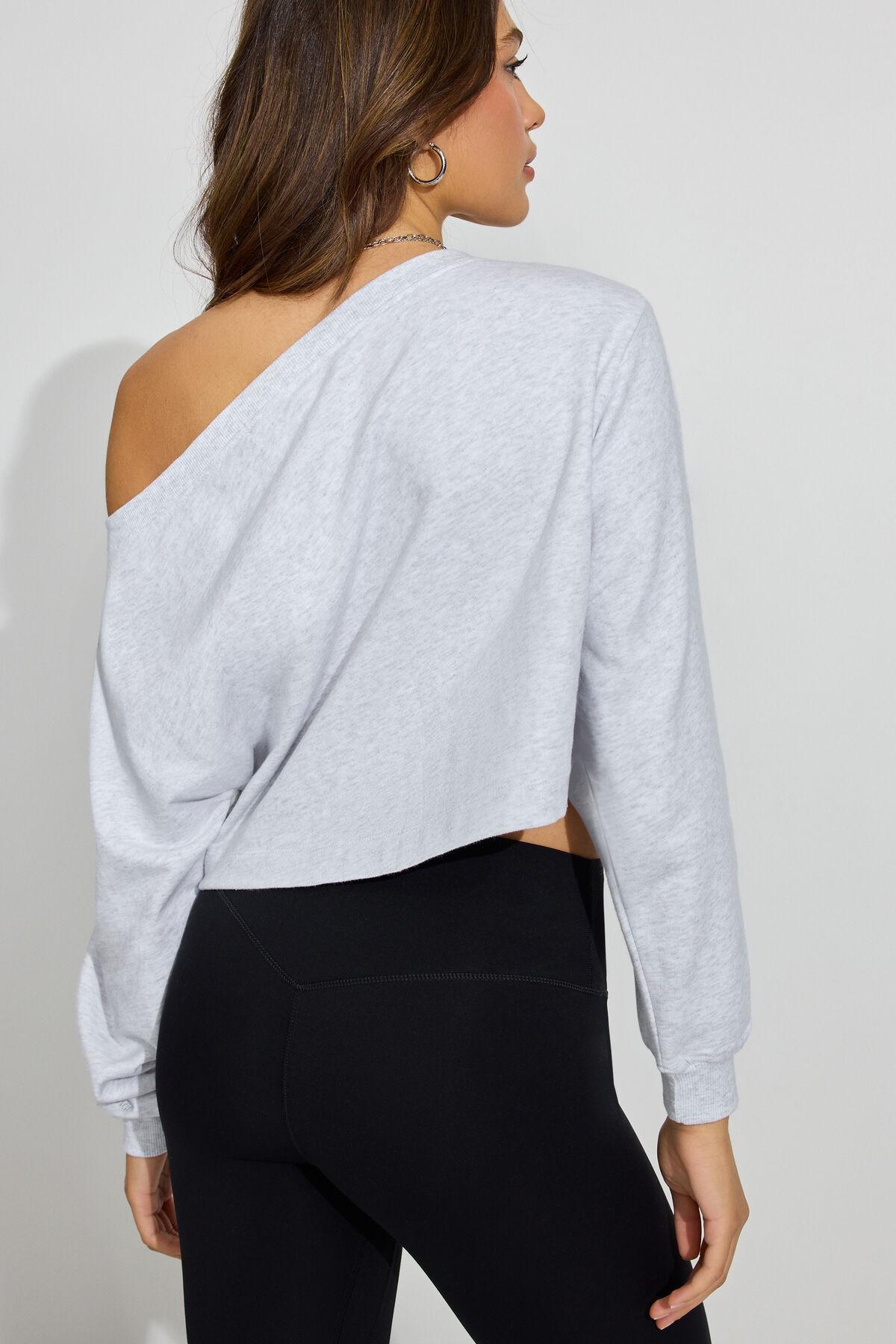 SoftTerry Boxy Off Shoulder Sweatshirt Product Image