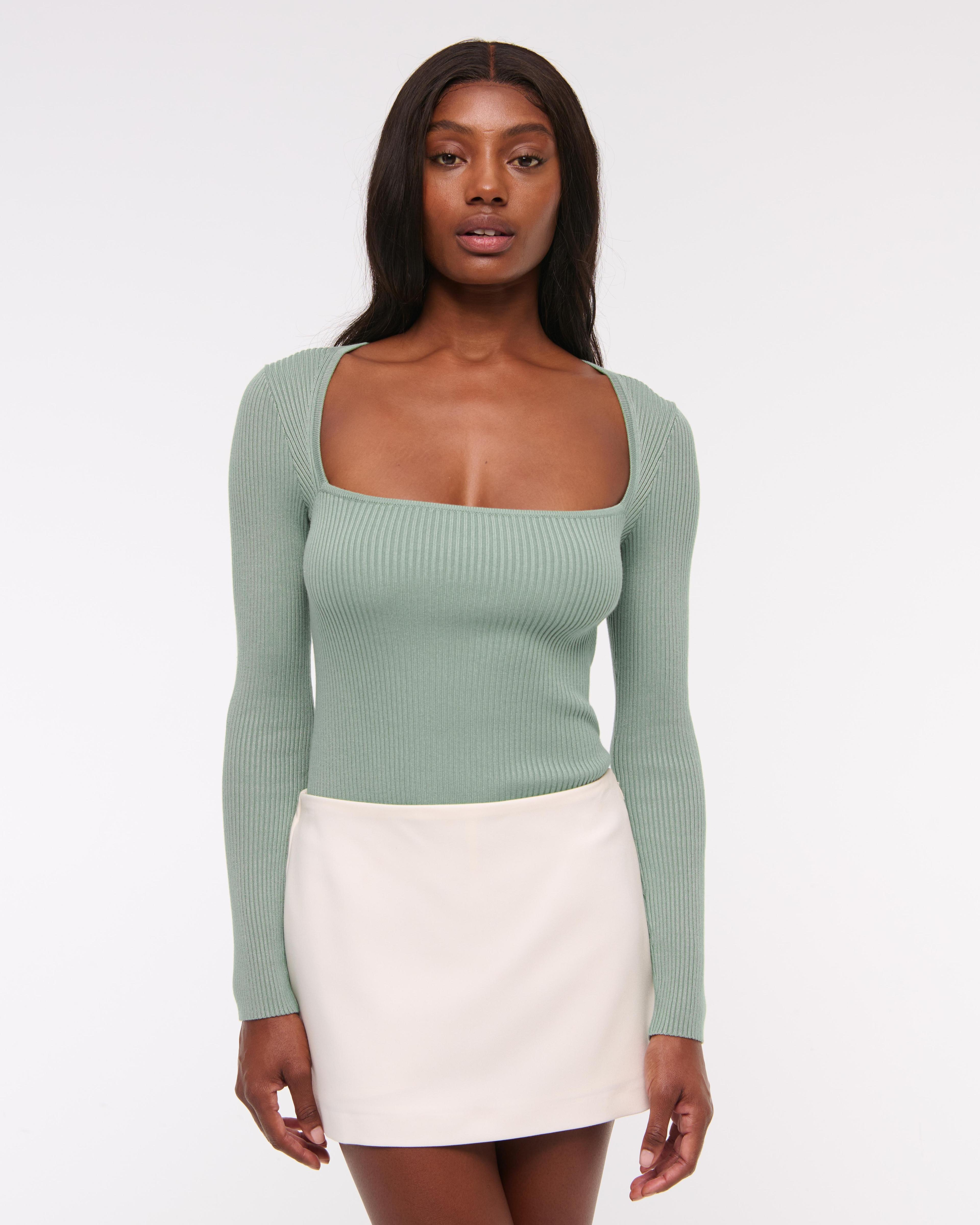 The A&F Ava Long-Sleeve Sweater Top Product Image