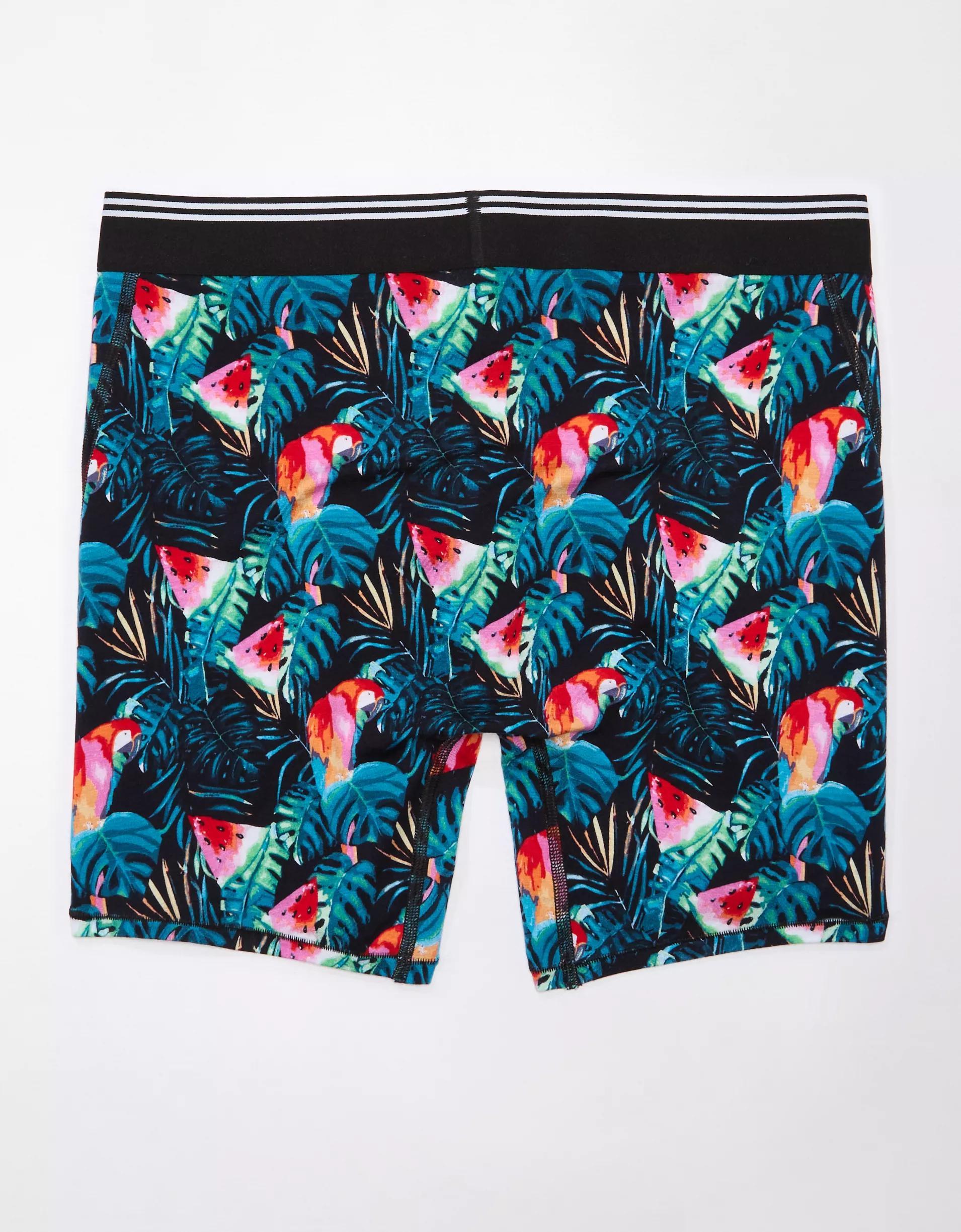 AEO Men's Watermelon Parrot 6" Ultra Soft Boxer Brief Product Image