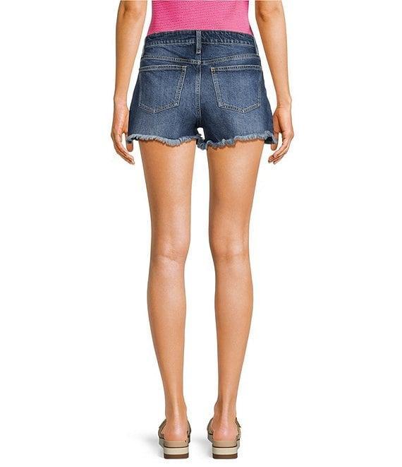 YMI Jeanswear High Rise Fray Hem Shorts Product Image