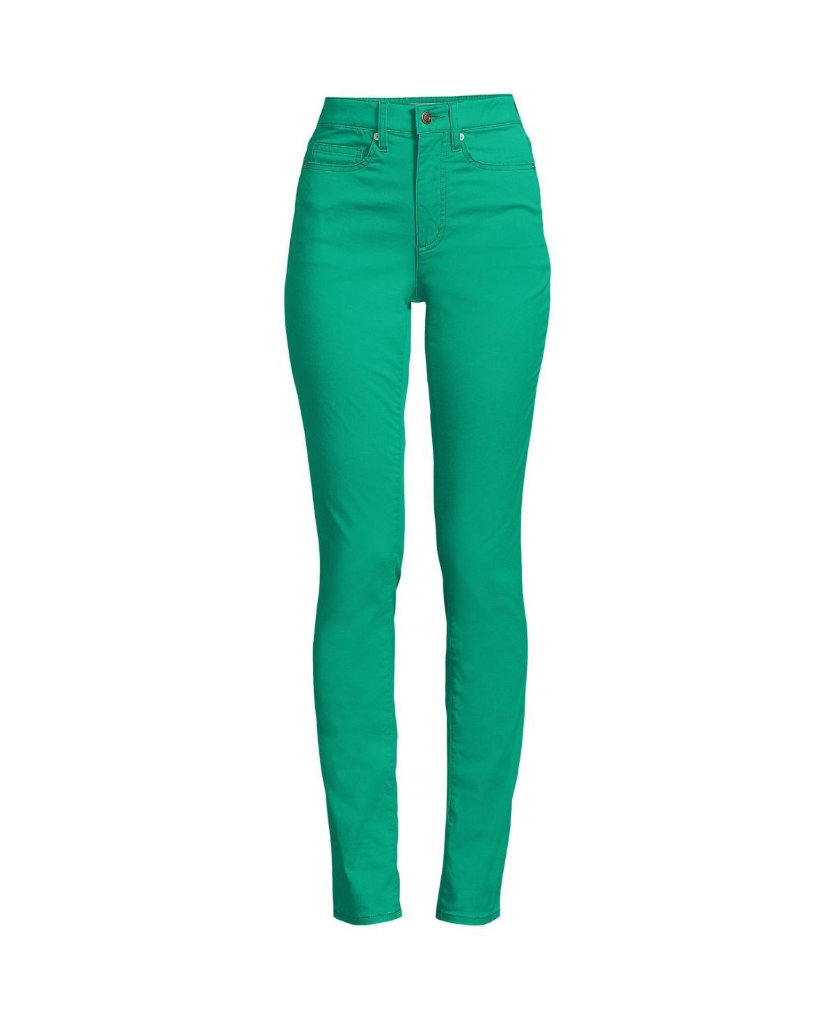 Womens Lands End High Rise Chino Slim Leg Pants Product Image