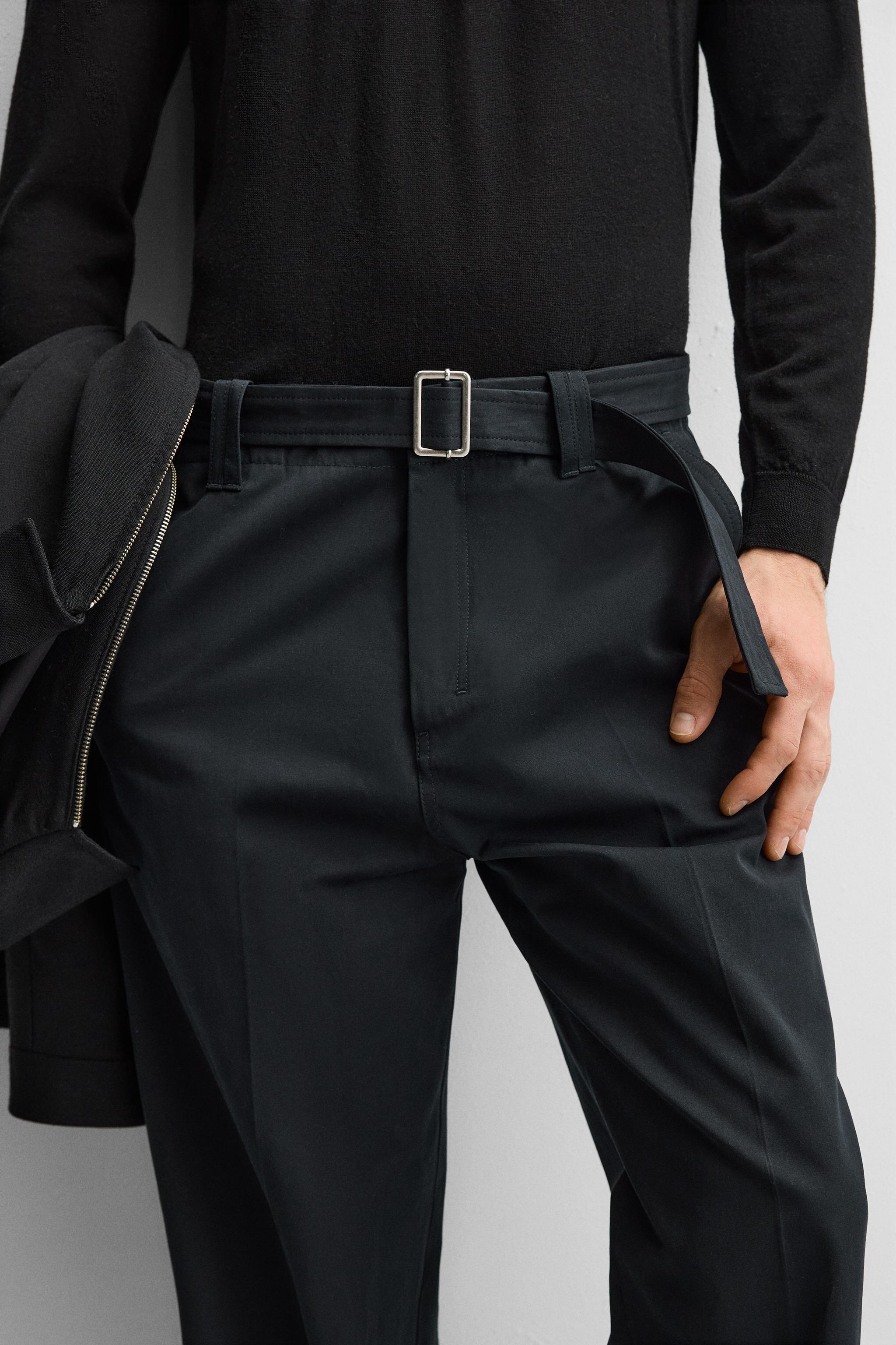 LIMITED EDITION STRAIGHT FIT BELTED PANTS Product Image