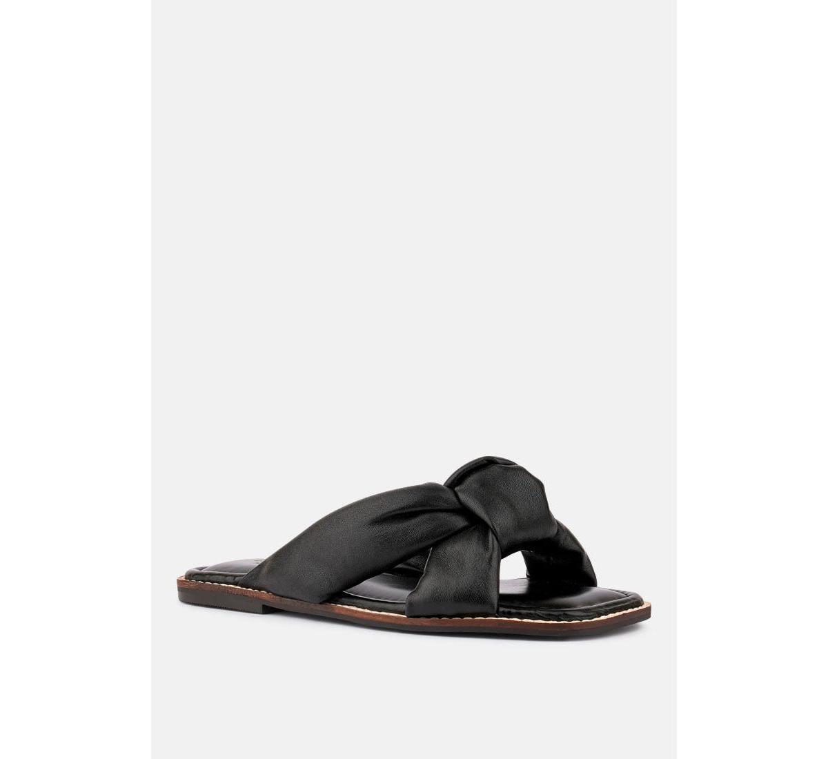 Rag & Co Chubs Womens Leather Slide Sandals Product Image