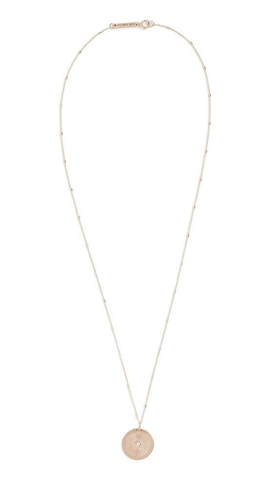 Zoe Chicco 14k Small Sunbeam Medallion Necklace | Shopbop Product Image