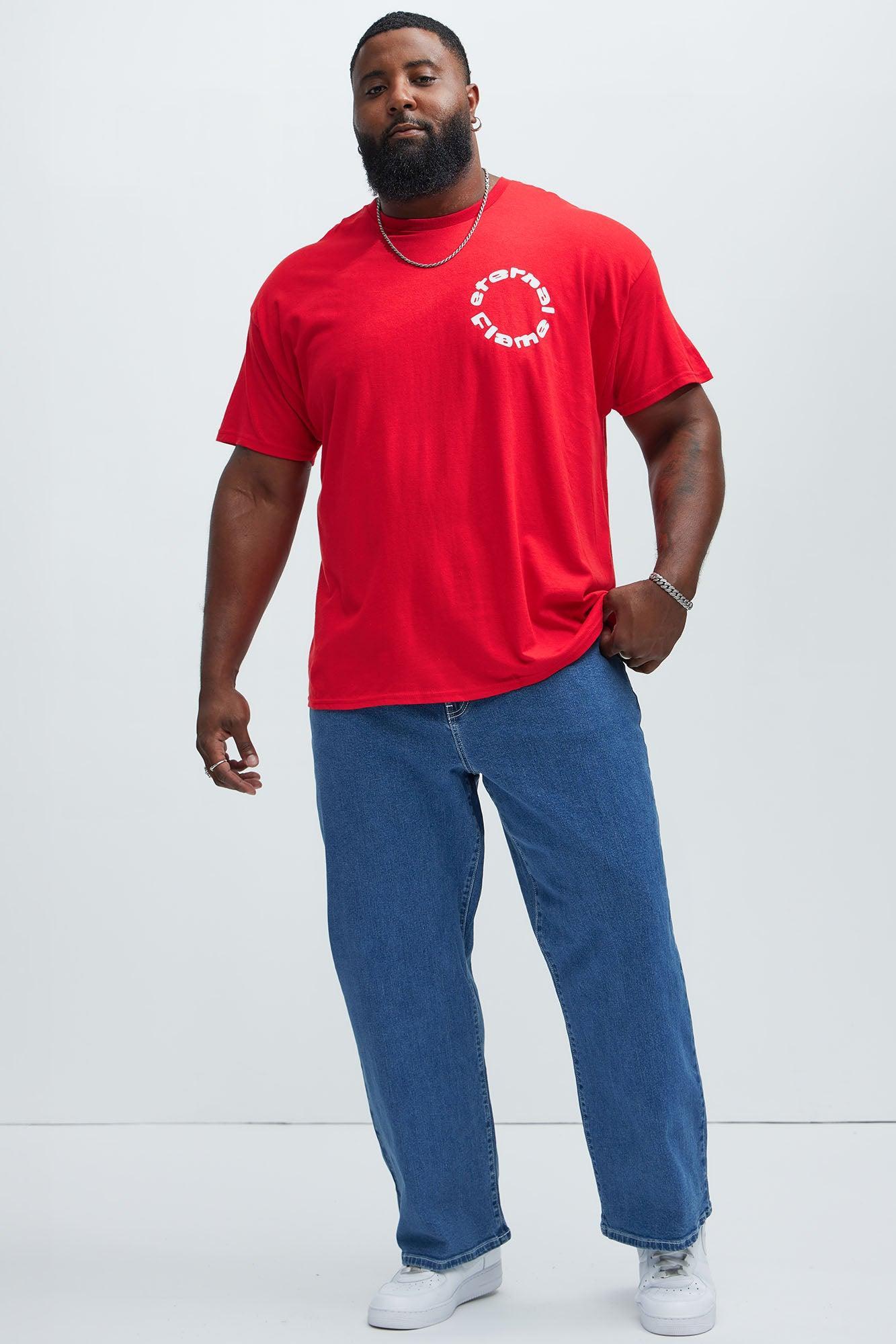 Eternal Flame Circle Short Sleeve Tee - Red Product Image
