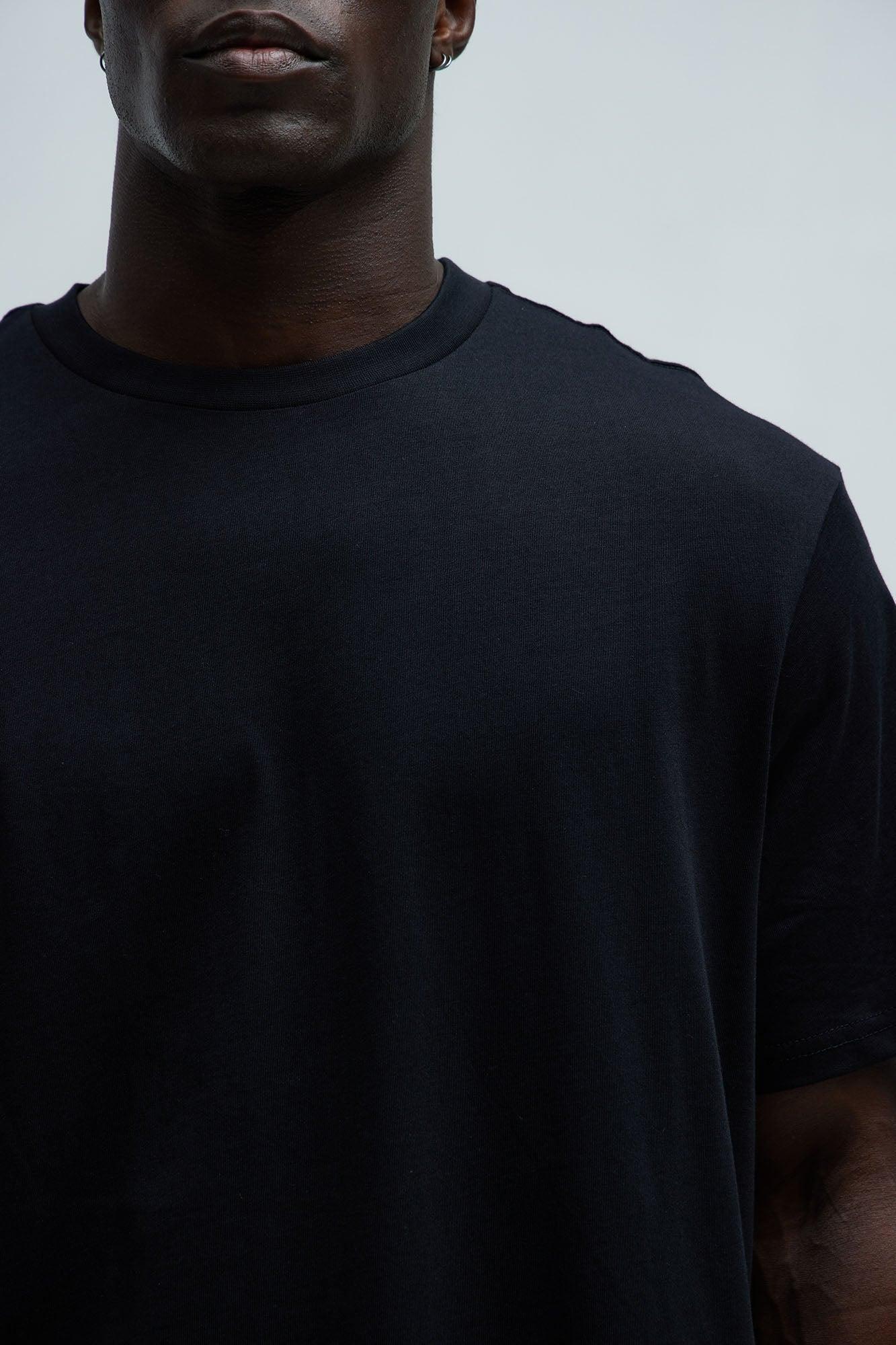 Essential Short Sleeve Crew Tee - Black Product Image