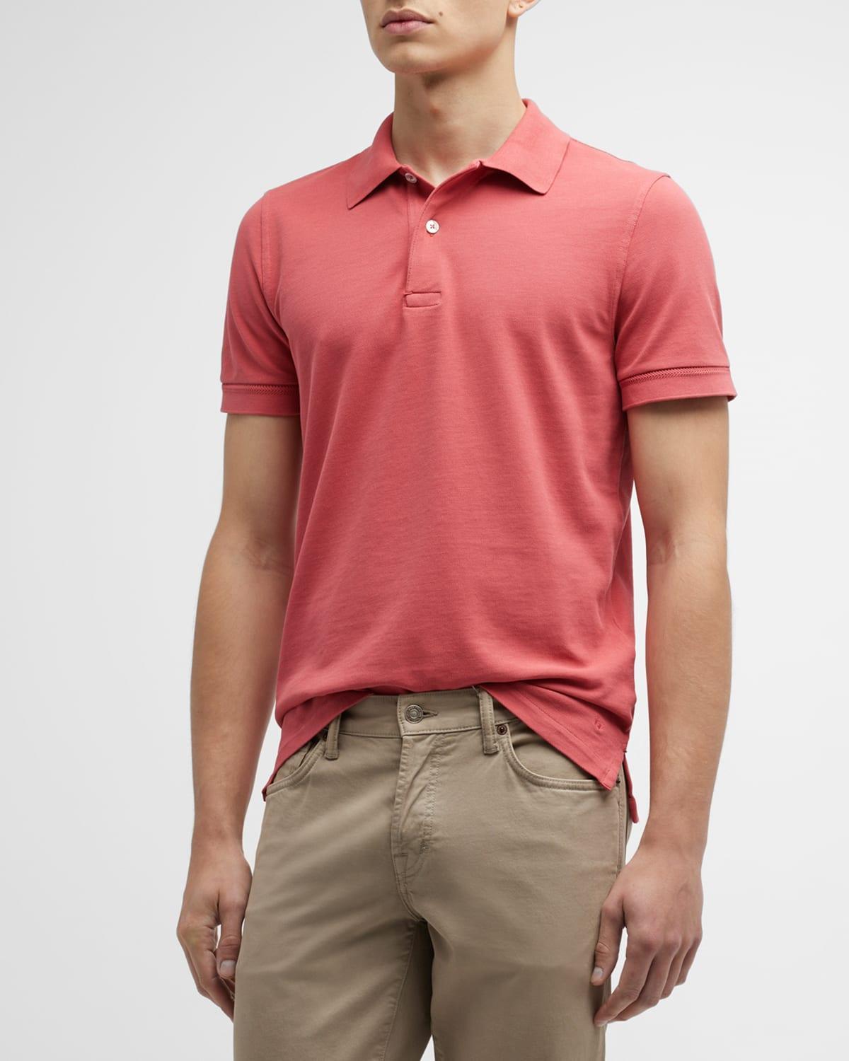 Mens Cotton Pique Polo Shirt Product Image
