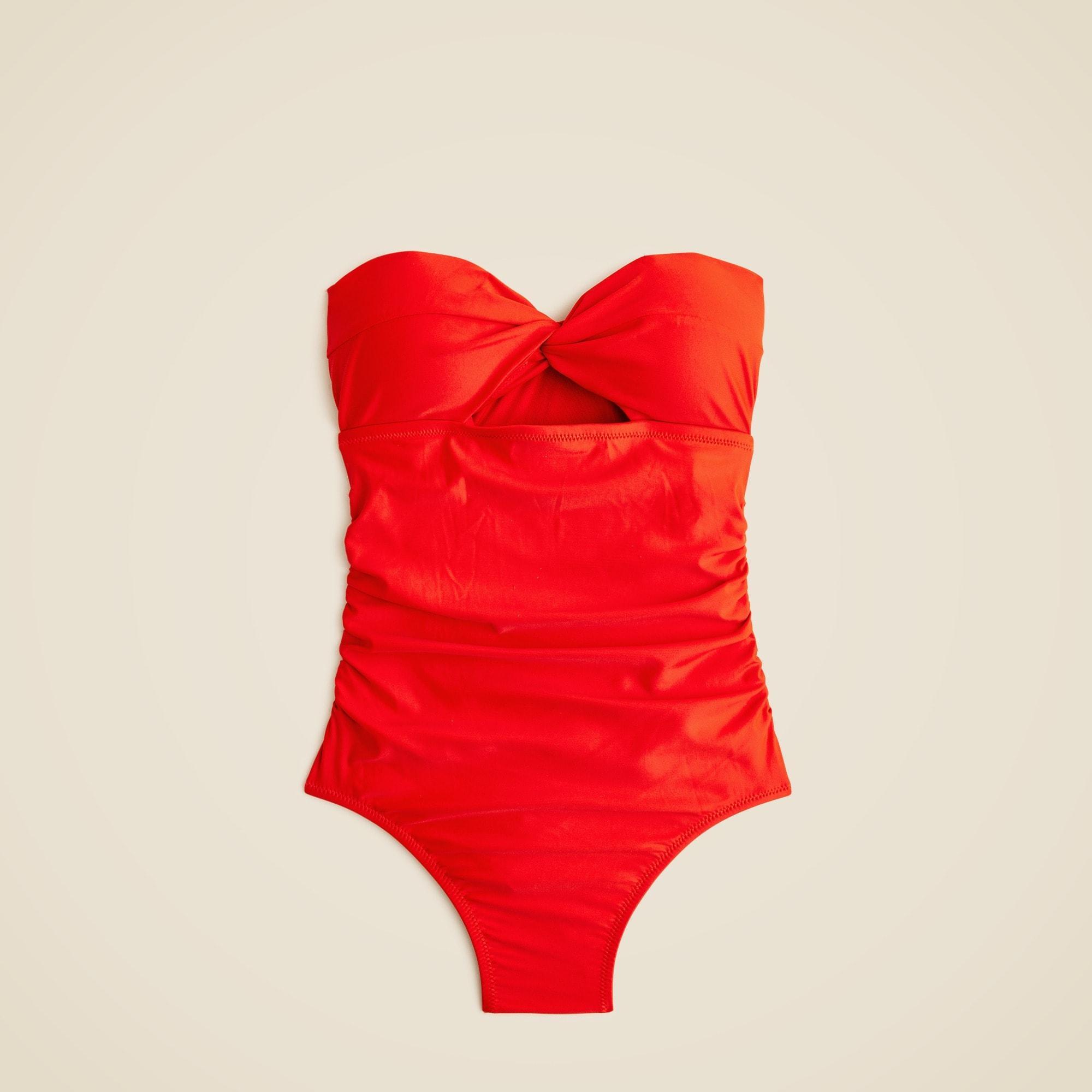 Gemma ruched bandeau cutout one-piece Product Image