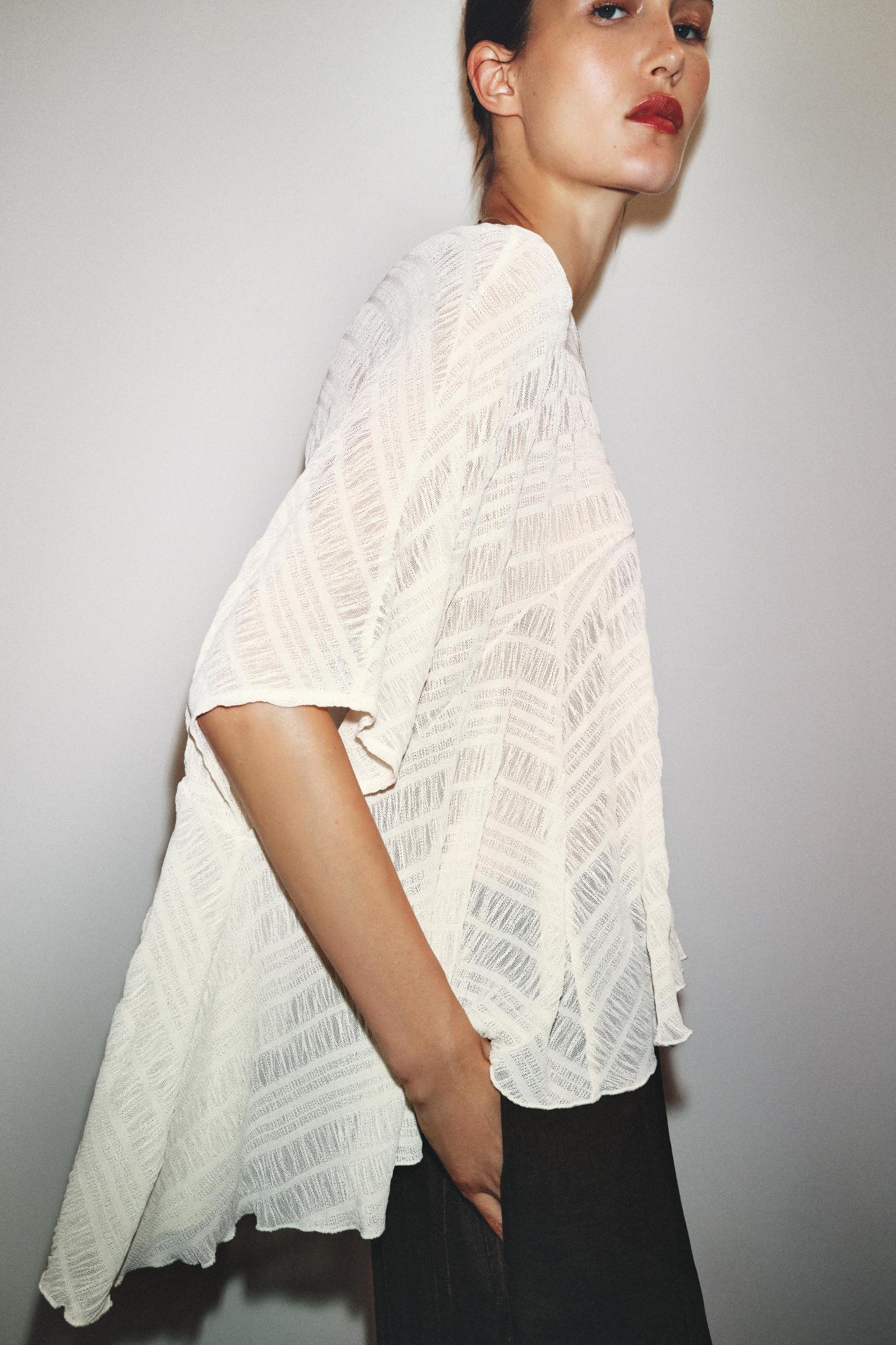 ASYMMETRIC TEXTURED CAPE Product Image
