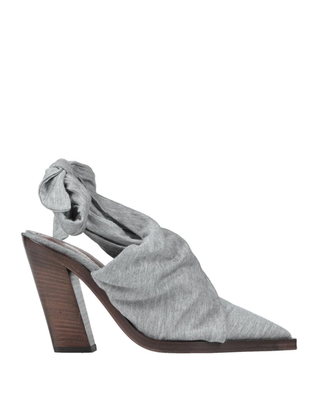 BURBERRY Woman Mules & Clogs Grey Size 8 Textile Fibers, Pvc - Polyvinyl Chloride Product Image