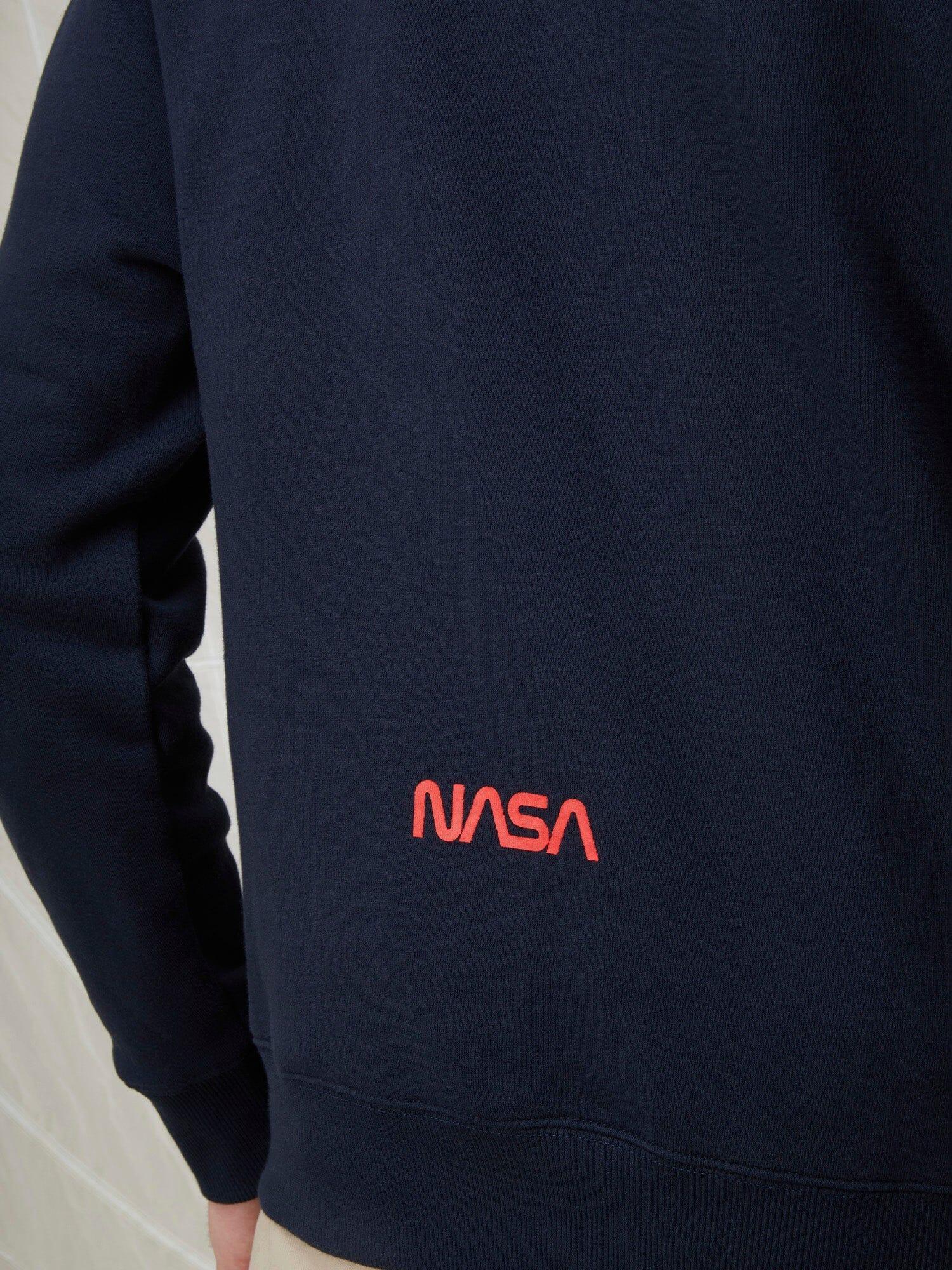 NASA WORM LOGO HOODIE (CHARCOAL) Product Image