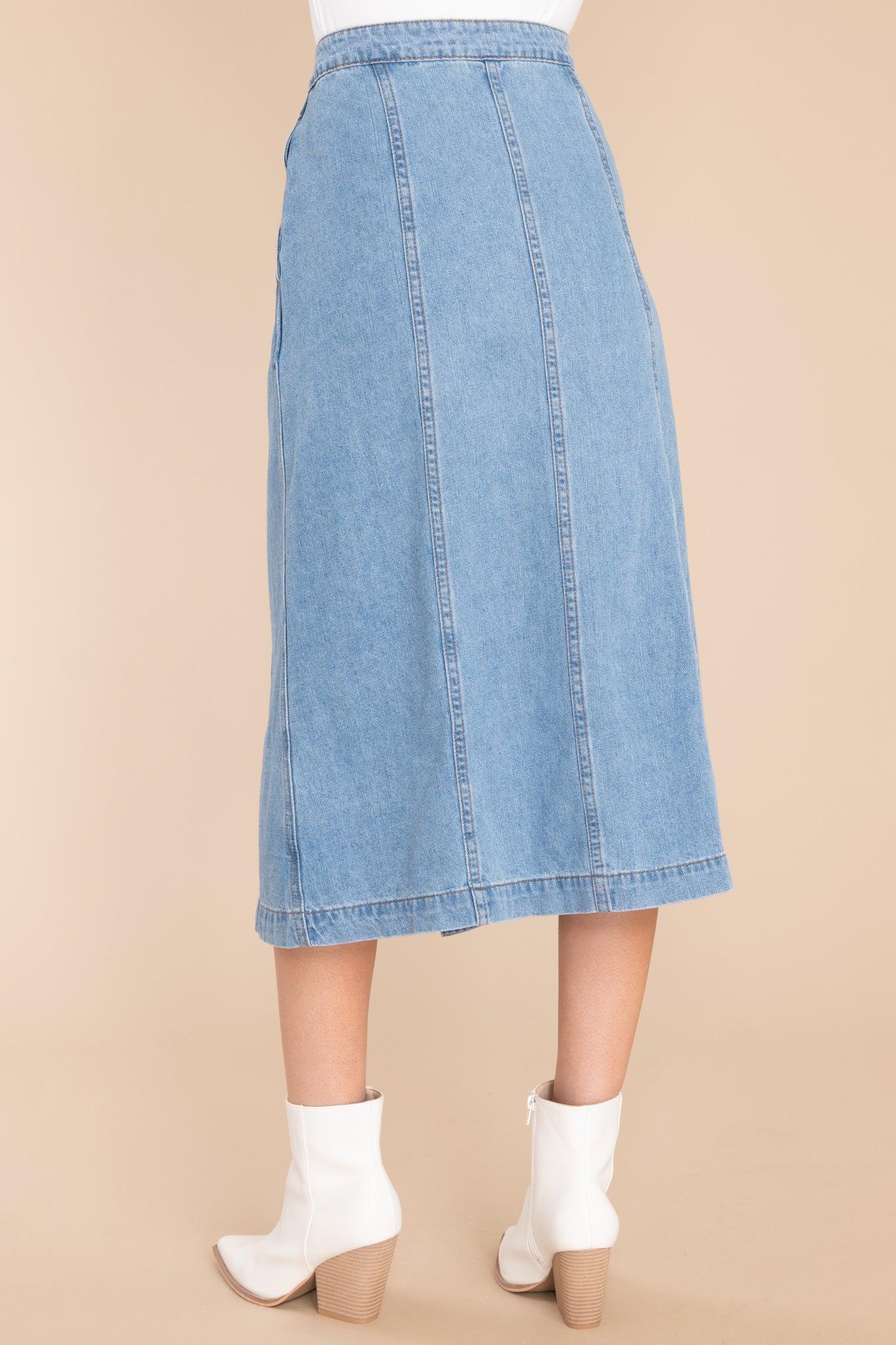 So Charmed Denim Skirt Blue Product Image